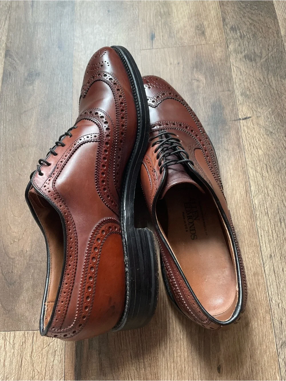 Allen Edmonds McAllister Cambridge Wingtip Oxford Dress Shoe Brown Men's